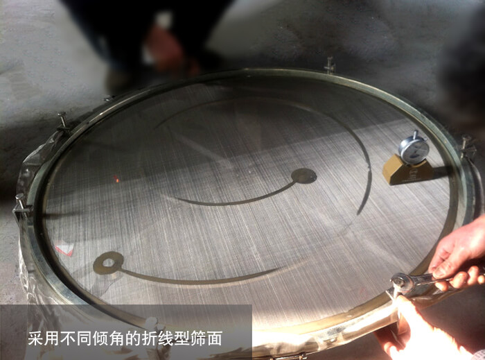 采用不同倾角的折线型筛面