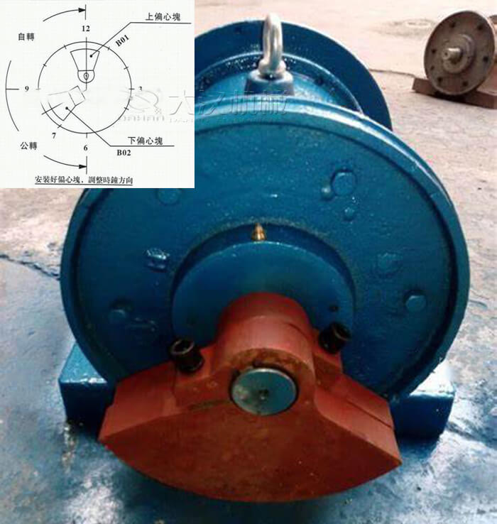三次元旋振筛振动电机上下重锤